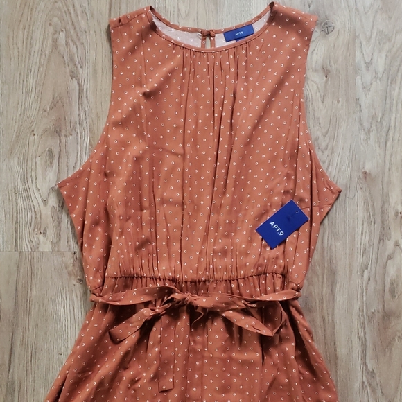 NWT Burnt Orange Fall Midi High-Low Dress XXL - Picture 4 of 7